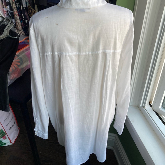 Women's Eileen Fisher Button-Up Shirt XL White - Picture 6 of 10